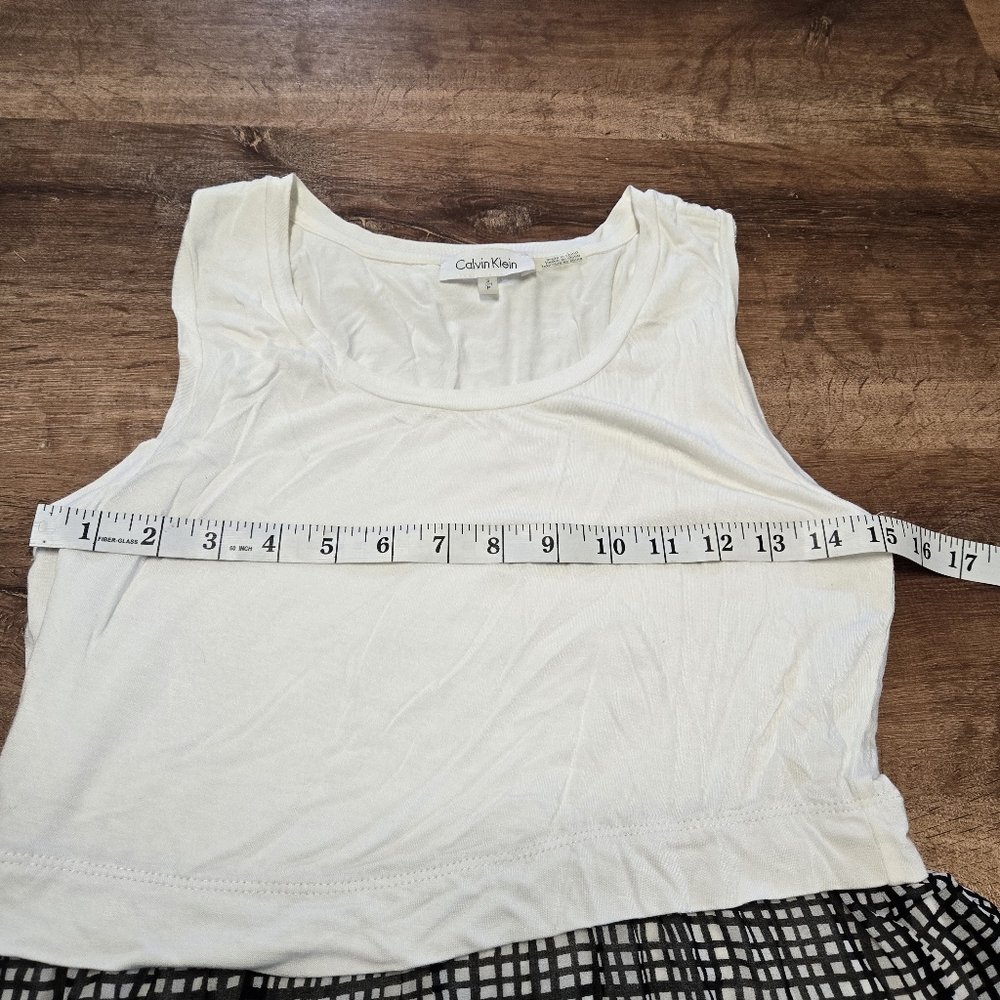 Calvin Klein Black and White Sleeveless  Maxi Sundress - Picture 4 of 6